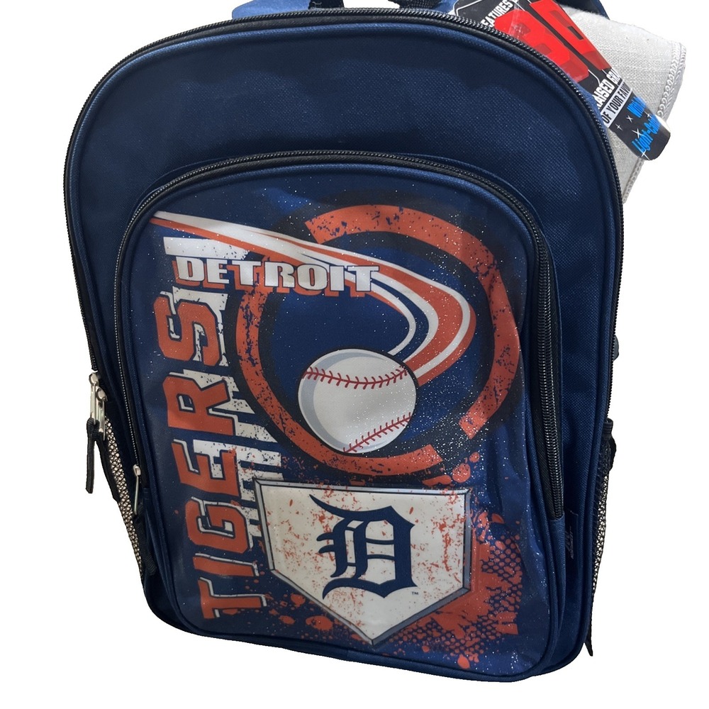 NEW MLB Detroit Tigers Backpack Book Bag Baseball School Michigan Boys Sports